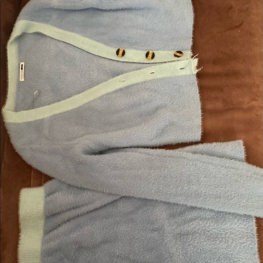 Fuzzy Cardigan and skirt